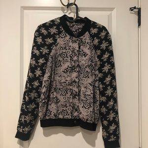 Free People Floral Bomber Jacket - Size S